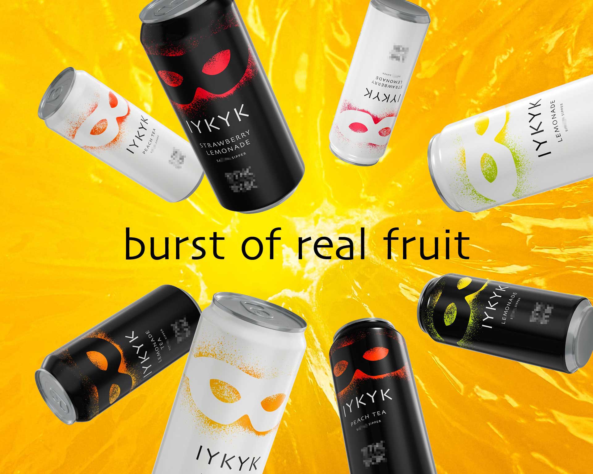 Variety of IYKYK T**-infused drinks: Lemonade, Peach Tea, Strawberry Lemonade, perfect for the party.