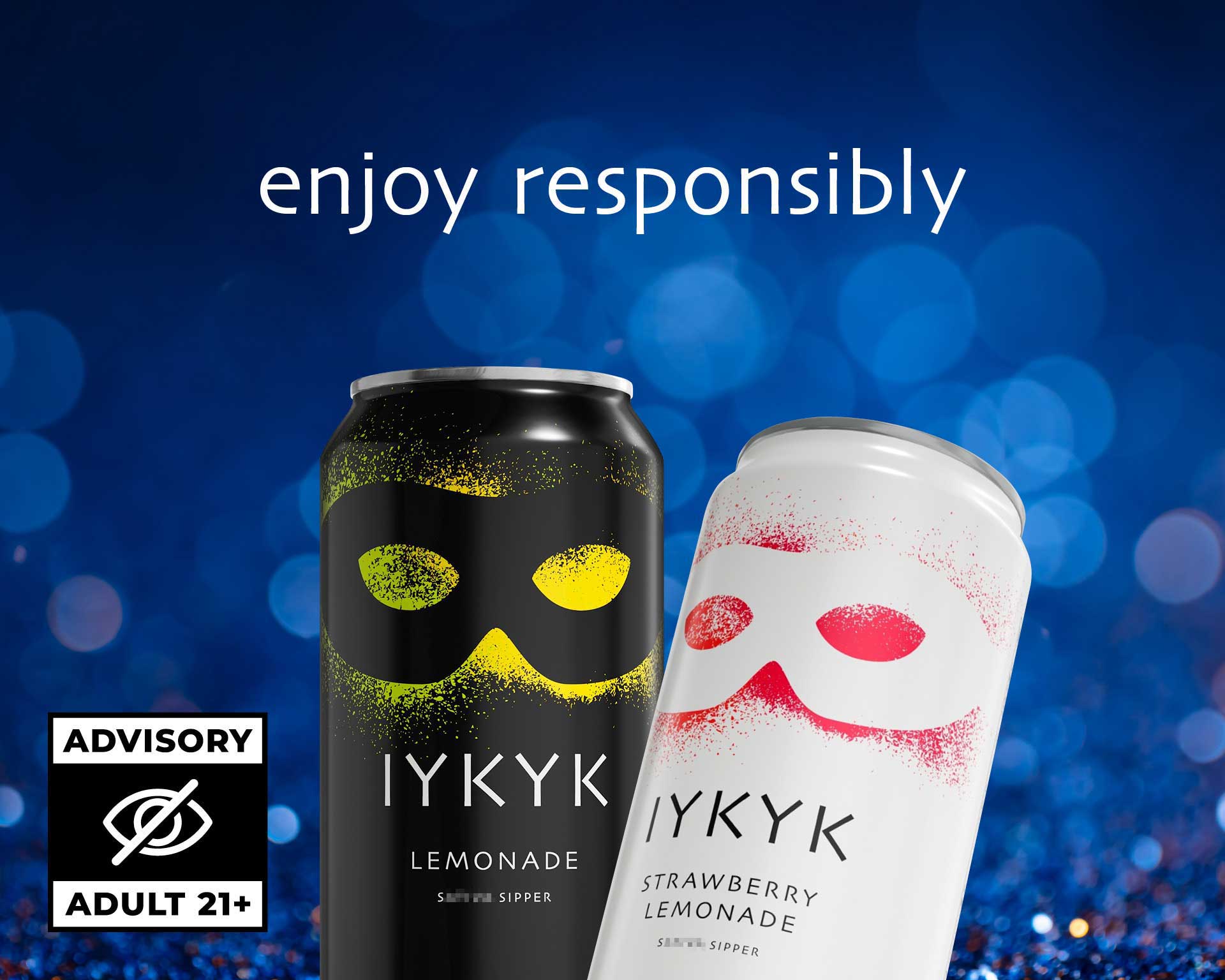 IYKYK plant-based drink Delta-9 T** C** drinks with 'follow your curiosity'