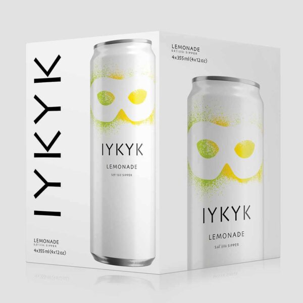 IYKYK plant-based drinks Delta-9 T** C** Drinks Lemonade 5mg 12oz 4-pack