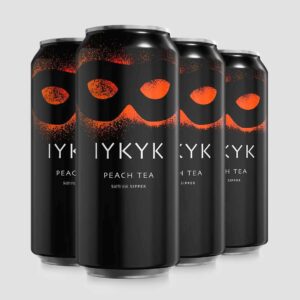 IYKYK plant-based drinks Delta-9 T** C** Drinks Peach Tea 10mg 16oz