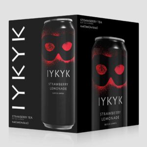IYKYK plant-based drinks Delta-9 T** C** Drinks Strawberry Lemonade 10mg 16oz 4-pack