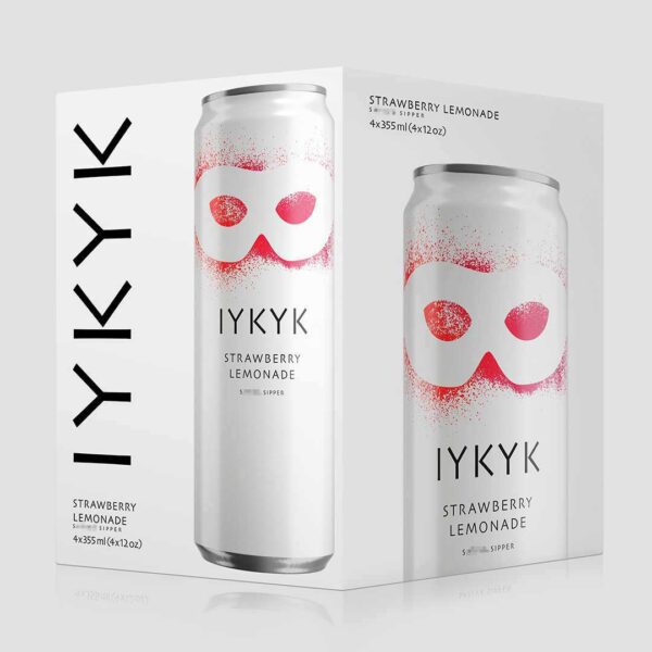 IYKYK plant-based drinks Delta-9 T** C** Drinks Strawberry Lemonade 5mg 12oz 4-pack