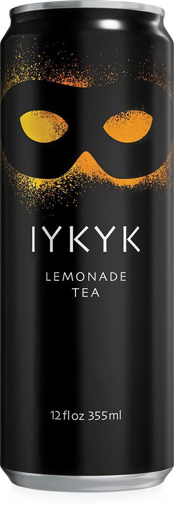 Lemonade Tea 16oz can for plant-derived IYKYK plant-based drinks, T** drinks with 10mg Delta-9 T** + C**